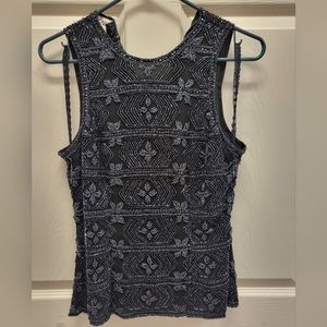 Stenay Vintage Silk Beaded Top Size MEDIUM